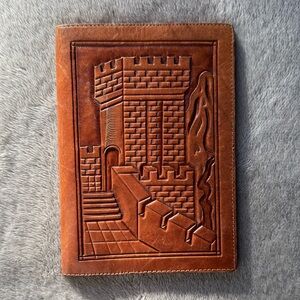 Vintage Tooled Leather Passport or Journal Cover